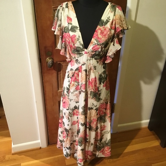 Divine Heritage floral Cottagecore style midi dress - Picture 3 of 14